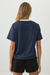 Graphic Print Mesh T-Shirt
