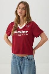 Graphic Print Mesh T-Shirt