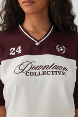 Extra-Long Graphic Mesh T-Shirt
