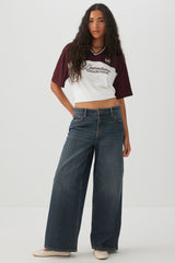 Extra-Long Graphic Mesh T-Shirt