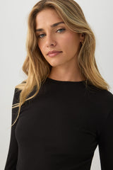 Rib Long Sleeve Top