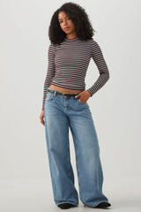 Rib Long Sleeve Top