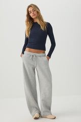Rib Long Sleeve Top