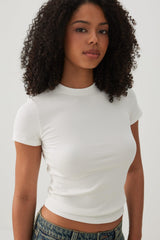 Rib Crew Neck T-Shirt