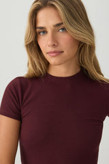 Rib Crew Neck T-Shirt