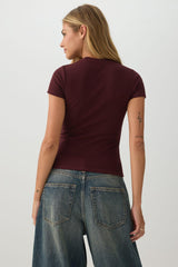 Rib Crew Neck T-Shirt