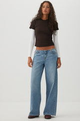 Rib Crew Neck T-Shirt