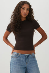 Rib Crew Neck T-Shirt