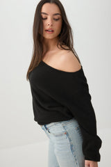 Off Shoulder Knit Sweater