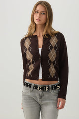 Cropped Button Front Cardigan