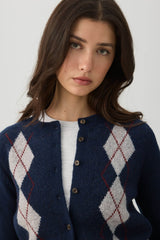 Cropped Button Front Cardigan