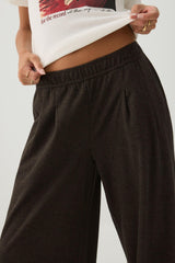 Pleated Wide Leg Knit Pants