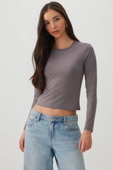 Super Soft Long Sleeve Crop T-Shirt