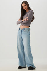 Super Soft Long Sleeve Crop T-Shirt