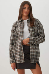 Oversized Plaid Button Up Shirt