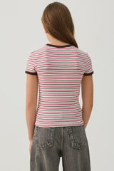Striped Rib Ringer T-Shirt