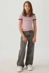 Striped Rib Ringer T-Shirt