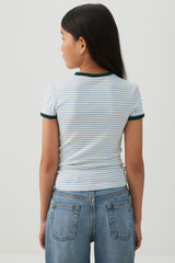 Striped Rib Ringer T-Shirt