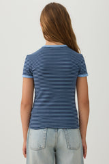 Striped Rib Ringer T-Shirt