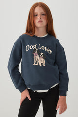 MADESOFT⢠Fleece Crew Neck Graphic Sweatshirt