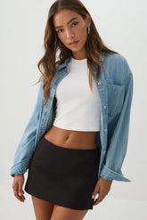 Low Rise Knit Micro Skort