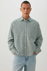 Striped Boxy Long Sleeve Shirt