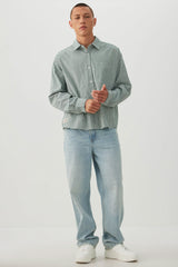 Striped Boxy Long Sleeve Shirt