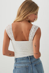 Lace Sweetheart Crop Top