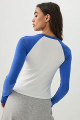 Contrast Raglan Sleeve Top