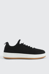 Faux Suede Platform Sneakers