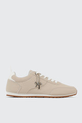 Faux Suede Lace Up Sneakers with Charm