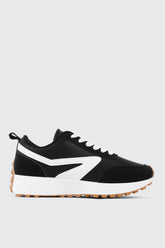 Lace Up Sneakers with Contrast Trim