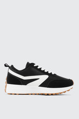 Lace Up Sneakers with Contrast Trim