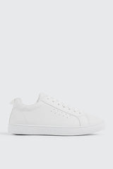 White Lace Up Sneakers