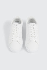 White Lace Up Sneakers