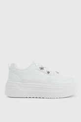 Thick Sole Court Sneakers with Charms