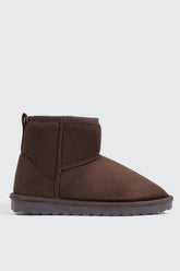 Faux Sheepskin Ankle Boots