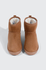 Faux Sheepskin Ankle Boots