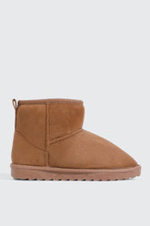 Faux Sheepskin Ankle Boots