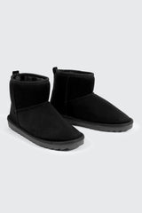Faux Sheepskin Ankle Boots