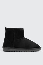 Faux Sheepskin Ankle Boots