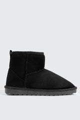 Faux Sheepskin Ankle Boots