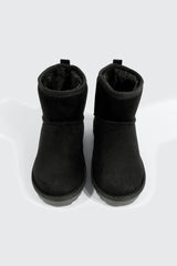 Faux Sheepskin Ankle Boots