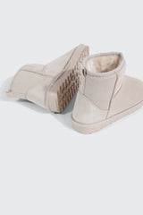 Faux Sheepskin Ankle Boots