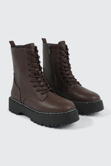 Chunky Lace Up Ankle Boots