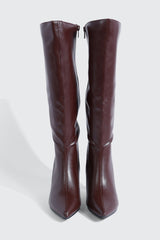 Pointed Toe Knee High Boots