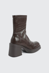 Block Mid Calf Boots