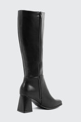 Square Toe Knee High Boots