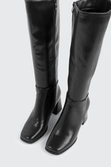 Square Toe Knee High Boots