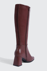 Square Toe Knee High Boots